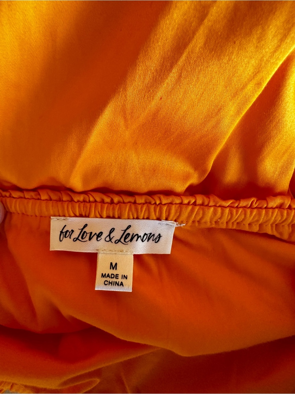 For Love & Lemons Orange Ruffle Mini Dress - Picture 3 of 4